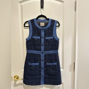 Navy Blue Sleeveless Mini Dress